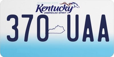 KY license plate 370UAA