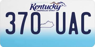 KY license plate 370UAC