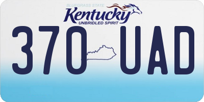 KY license plate 370UAD