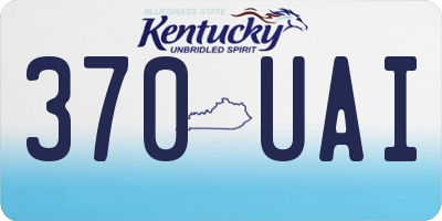 KY license plate 370UAI