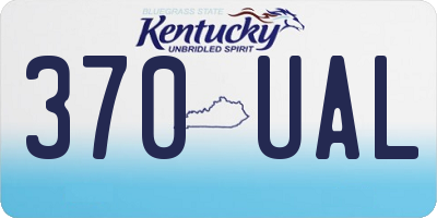 KY license plate 370UAL