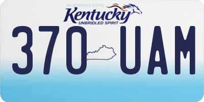 KY license plate 370UAM