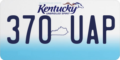 KY license plate 370UAP