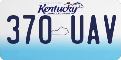 KY license plate 370UAV