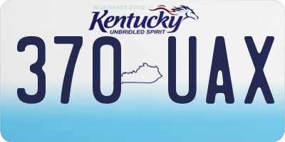 KY license plate 370UAX
