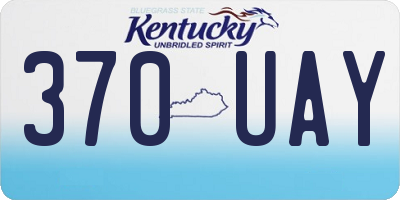 KY license plate 370UAY