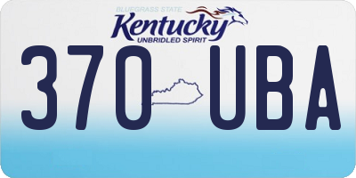 KY license plate 370UBA