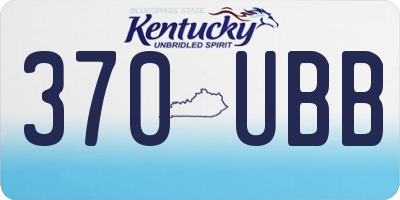 KY license plate 370UBB