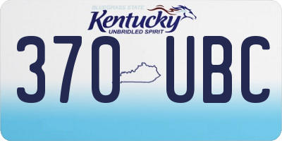 KY license plate 370UBC