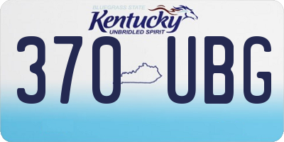 KY license plate 370UBG