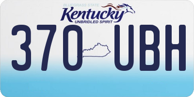 KY license plate 370UBH