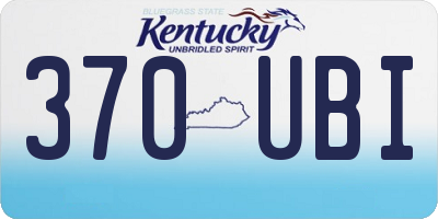 KY license plate 370UBI