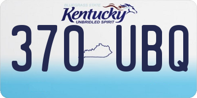 KY license plate 370UBQ
