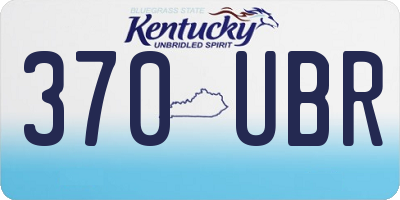 KY license plate 370UBR