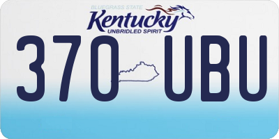 KY license plate 370UBU