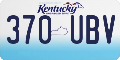 KY license plate 370UBV