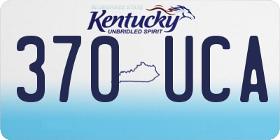 KY license plate 370UCA