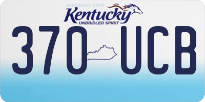 KY license plate 370UCB