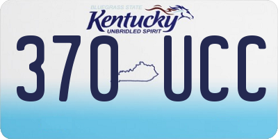 KY license plate 370UCC