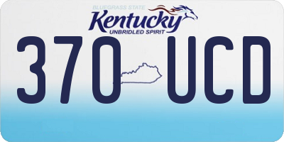 KY license plate 370UCD