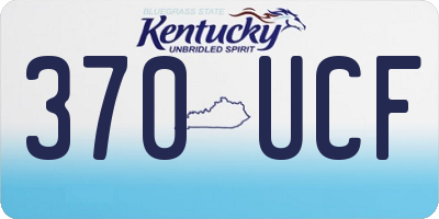 KY license plate 370UCF