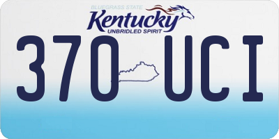 KY license plate 370UCI