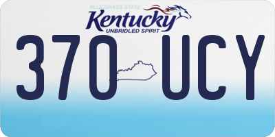 KY license plate 370UCY