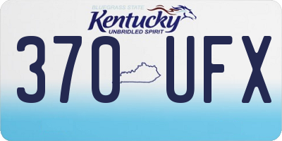 KY license plate 370UFX