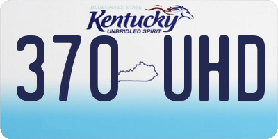 KY license plate 370UHD