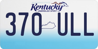 KY license plate 370ULL