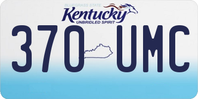 KY license plate 370UMC