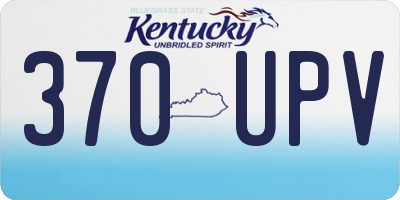 KY license plate 370UPV