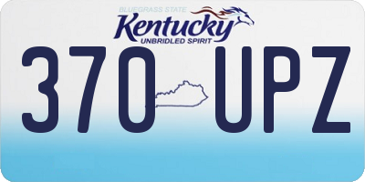 KY license plate 370UPZ
