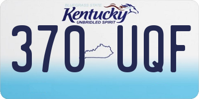 KY license plate 370UQF