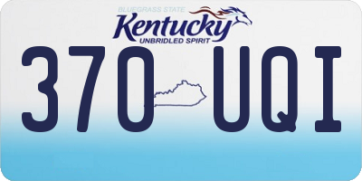 KY license plate 370UQI