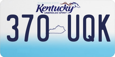 KY license plate 370UQK