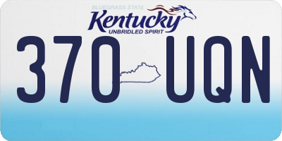 KY license plate 370UQN