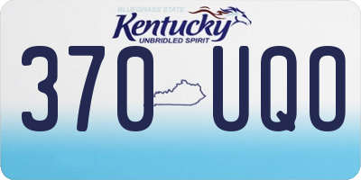 KY license plate 370UQO