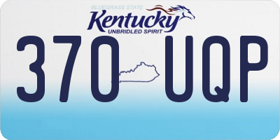 KY license plate 370UQP