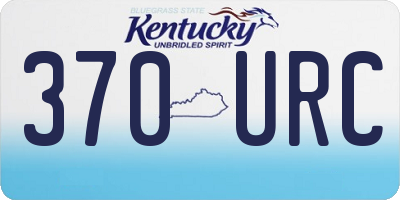 KY license plate 370URC