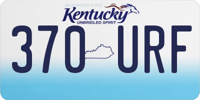 KY license plate 370URF
