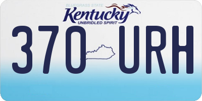 KY license plate 370URH