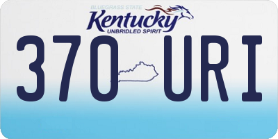 KY license plate 370URI
