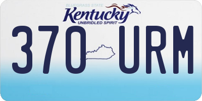 KY license plate 370URM