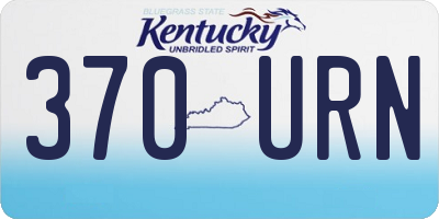 KY license plate 370URN