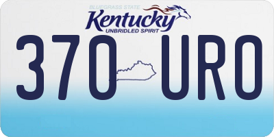KY license plate 370URO