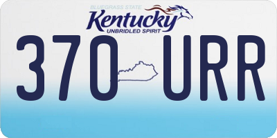 KY license plate 370URR