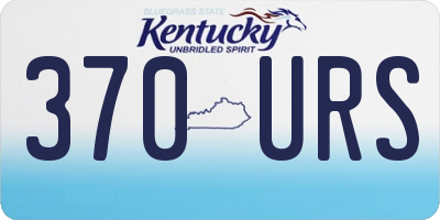 KY license plate 370URS