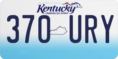KY license plate 370URY