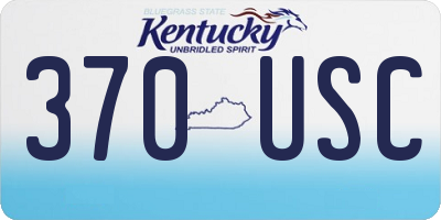 KY license plate 370USC